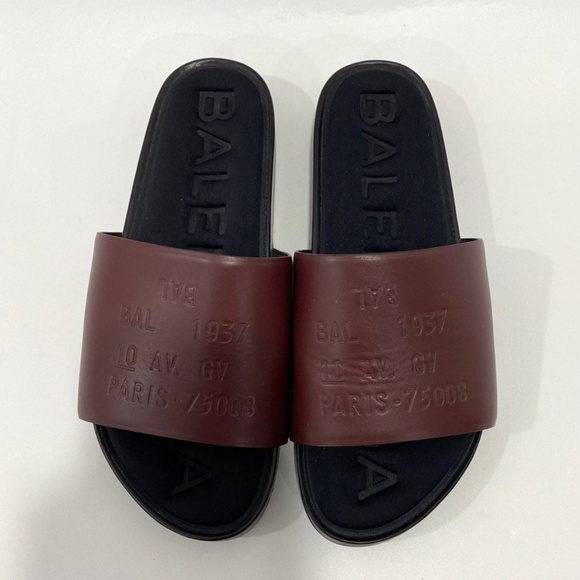 Balenciaga Puffer Slides Burgundy EU 39 - Picture 2 of 9